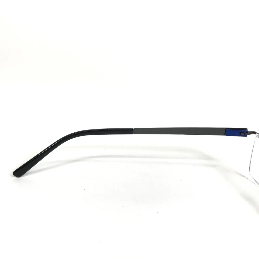 Tech Flex Eyeglasses Frames 30146S SP08 Gunmetal Gray Blue Rimless 56-16-145